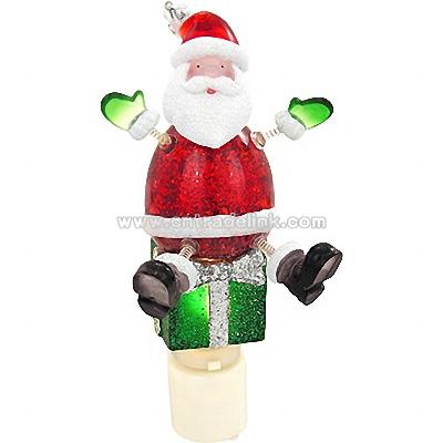 Wiggly Santa Shimmer Night Light