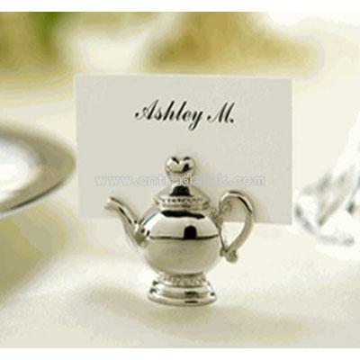Wine pot shaped wedding place card holder