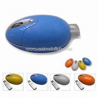 Wireless Optical RF Mouse with Pop-out USB Receiver