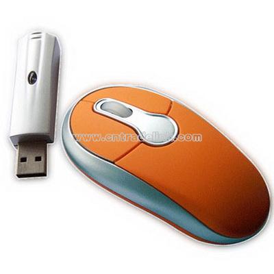 Wireless Orange Mouse