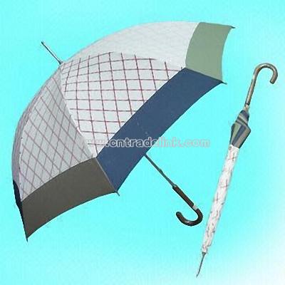 Women's Printed Umbrella with Contrast Hemming