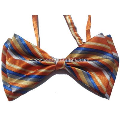 Women's polyester adjustable tulip bow tie with neat pattern