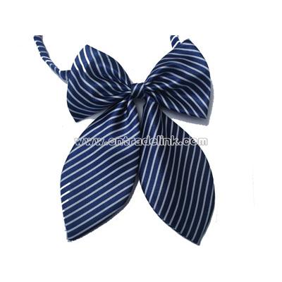 Women's polyester adjustable tulip bow tie with neat pattern