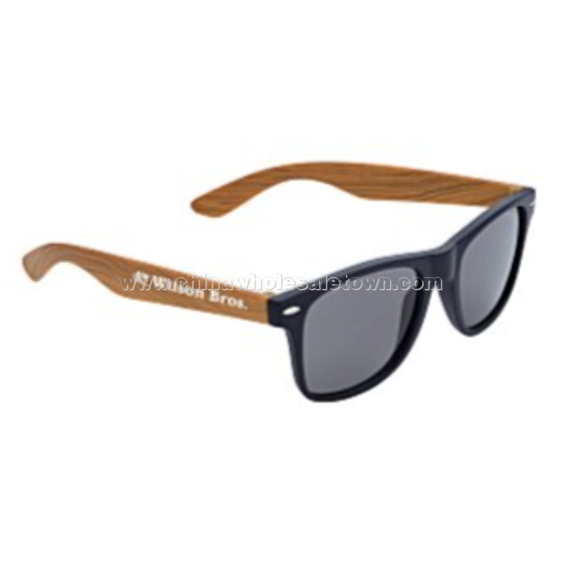 Wood Grain Beach Sunglasses - Sides