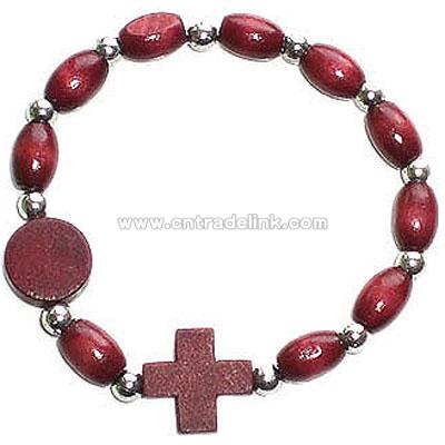 Wood Rosary Bracelet
