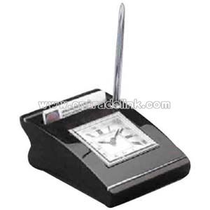 Wood desk clock