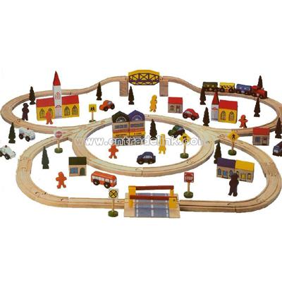 Wooden Deluxe Railway Set