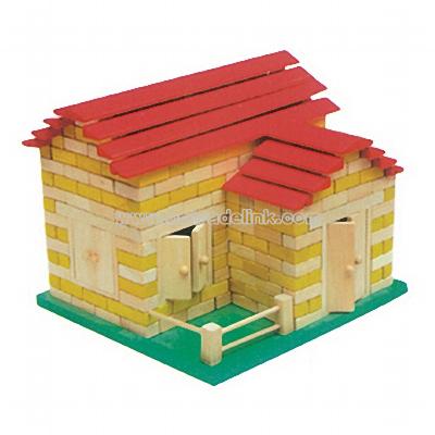 Wooden Dollhouse Set