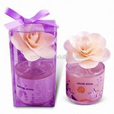 Wooden Flower Diffusers in Round Bottle