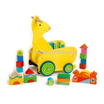 Wooden Kangaroo Cart Toys
