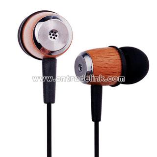 Wooden MP3 Earphone