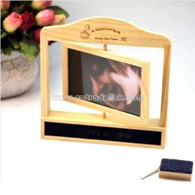 Wooden Rotating Photo Frame