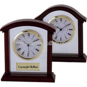 Wooden desk clock