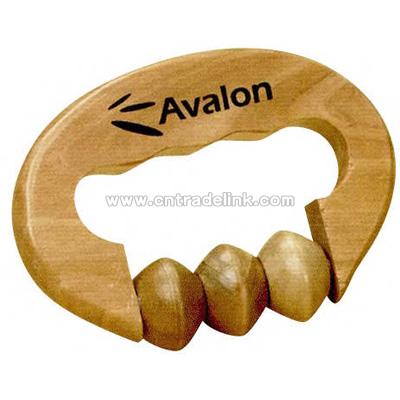 Wooden hand grip massager