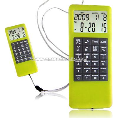 World Time Alarm Clock, Timer, Calendar and Calculator