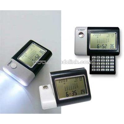 World Time Calendar with torch and calculator