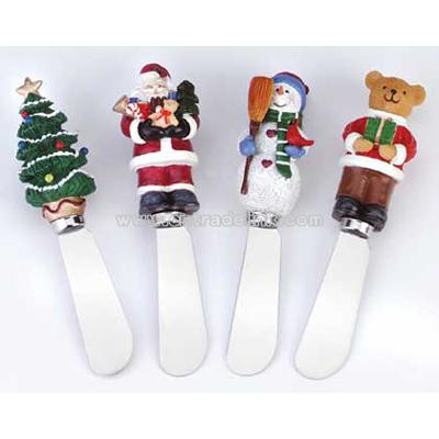 X'mas Cheese Knife Spreaders Set and Butter Knife