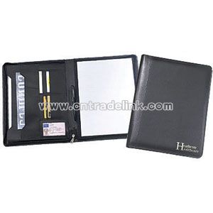 ZIPPED LEATHER CONFERENCE FOLDERS