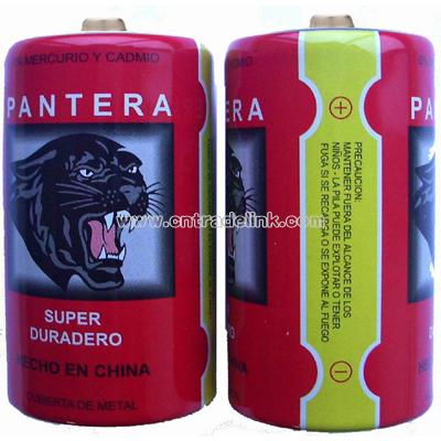 Zinc Carbon Battery D/R20 With Metal Jacket