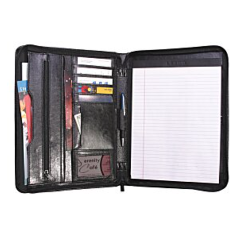 Zippered Portfolio - Leather