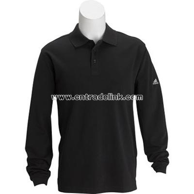 adidas Climalite Long Sleeve Stretch Pique Polo