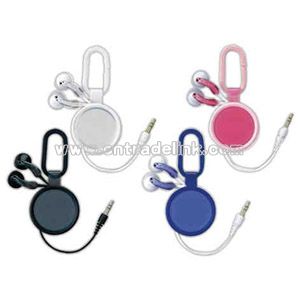 carabiner and earphone