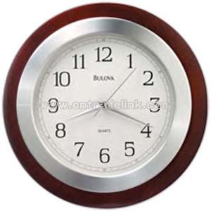 clock is in a solid wood