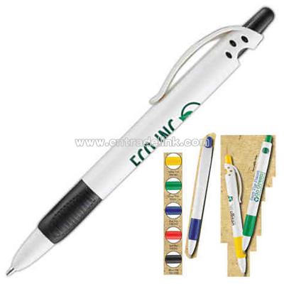 compostable / biodegradable starch material pen with colored grip