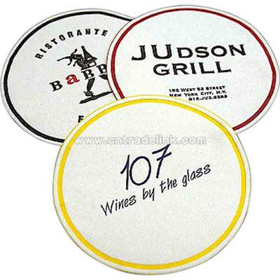 compressed 7-ply tissue round embossed coaster