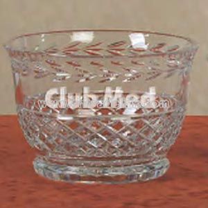 crystal bowl on case