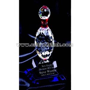 crystal bowling pin shape award