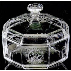 crystal covered candy dish
