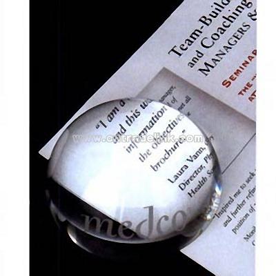 crystal dome magnifier paperweight