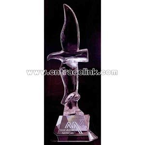 crystal glass flying eagle award