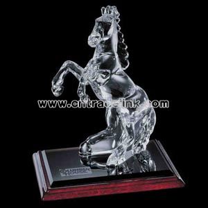 crystal horse statuette