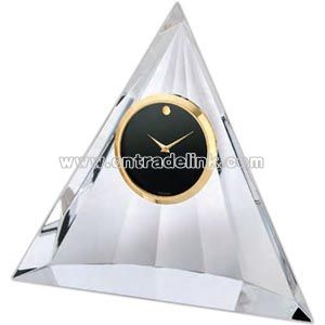 crystal pyramid shaped clock