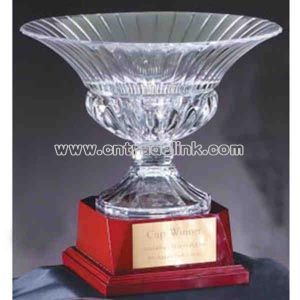 crystal vase with wide flute