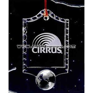 crystal world holiday ornament