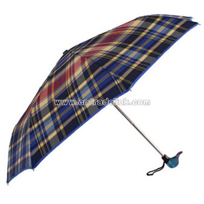 folding brolly with acrylic duck's head handle