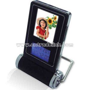 mini digital photo frame with clock