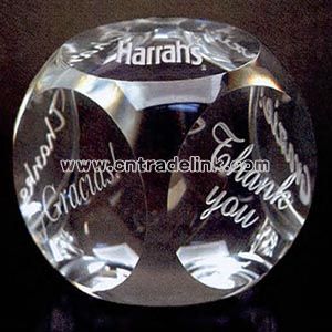 optical crystal paperweight