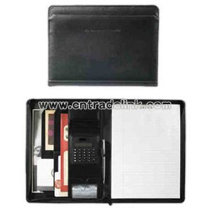 padfolio with solar calculator