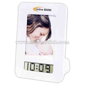 photo frame with digital clock