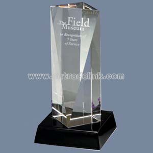 pillar glass clock