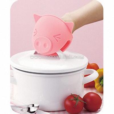 pink pig potholder