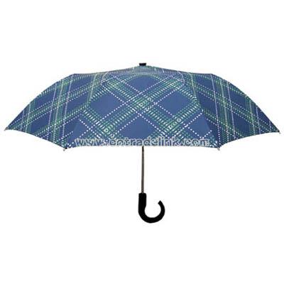 pixel plaid (c) navy Compact Umbrellas