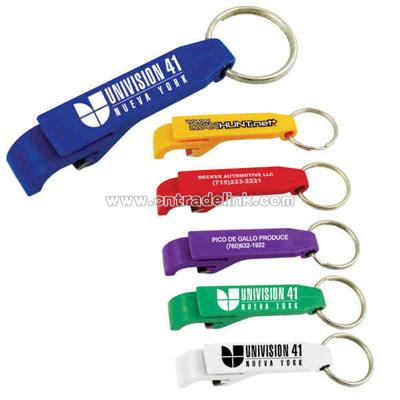 plastic bottle opener key chain