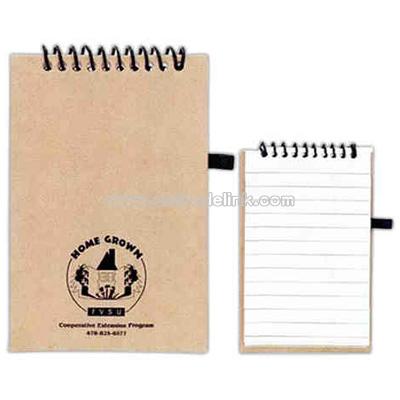 recycled paper spiral bound notebook