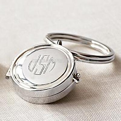 round locket key chain