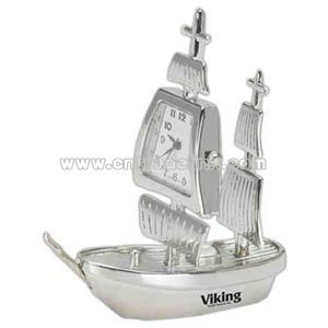 sailing ship replica desk clock
